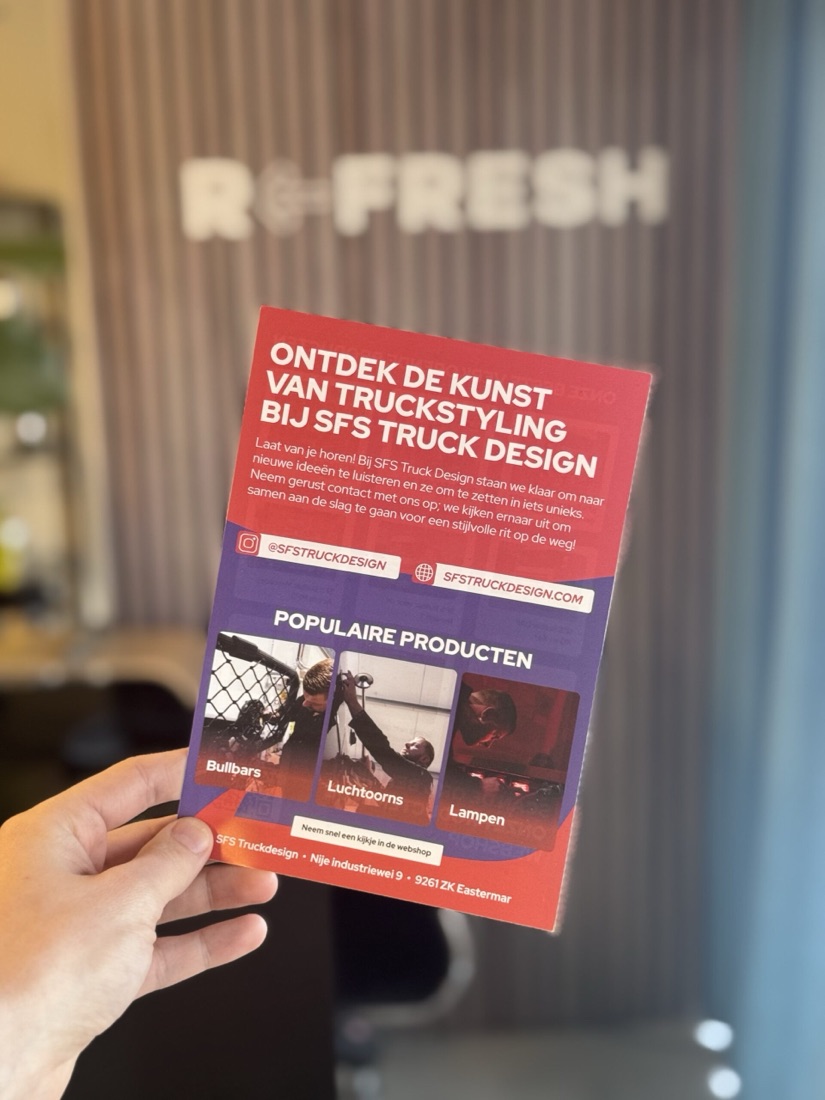 Flyers en bedankkaartjes met stijl: SFS Truckdesign